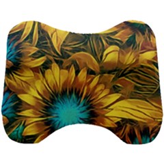 Floral Pattern Background Head Support Cushion by Vaneshart