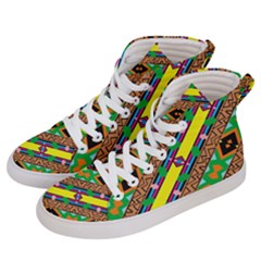 Diagonal Stripes                                           Women s Hi-top Skate Sneakers by LalyLauraFLM