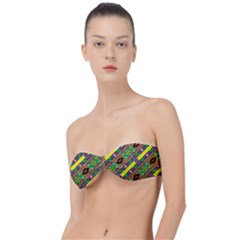 Diagonal Stripes                                          Classic Bandeau Bikini Top