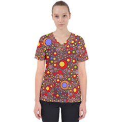 Zappwaits Pop Women s V-neck Scrub Top by zappwaits