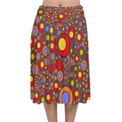 Zappwaits Pop Velvet Flared Midi Skirt by zappwaits