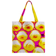 Pop Art Tennis Balls Zipper Grocery Tote Bag by essentialimage