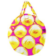 Pop Art Tennis Balls Giant Round Zipper Tote by essentialimage