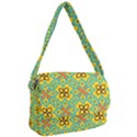 Flowers in squares pattern                                               Courier Bag View1