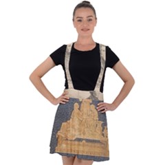 Illustrated Exhibitor 1 Velvet Suspender Skater Skirt