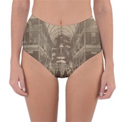 Illustrated Exhibitor Reversible High-Waist Bikini Bottoms