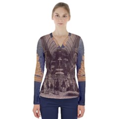 Illustrated Exhibitor V-Neck Long Sleeve Top