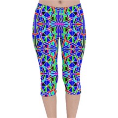 Abstract 24 1 Velvet Capri Leggings  by ArtworkByPatrick