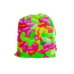 Vibrant Jelly Bean Candy Drawstring Pouch (large) by essentialimage