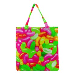 Vibrant Jelly Bean Candy Grocery Tote Bag by essentialimage