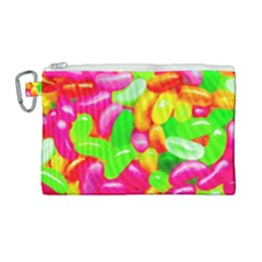 Vibrant Jelly Bean Candy Canvas Cosmetic Bag (large) by essentialimage