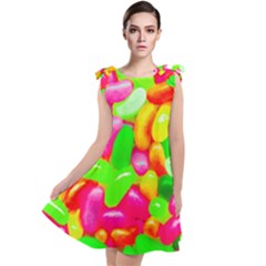 Vibrant Jelly Bean Candy Tie Up Tunic Dress