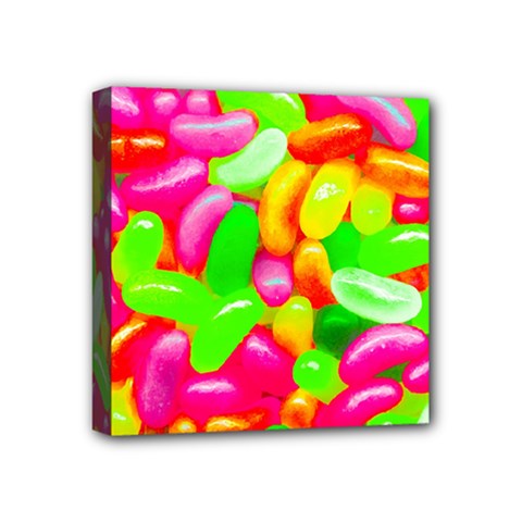 Vibrant Jelly Bean Candy Mini Canvas 4  X 4  (stretched) by essentialimage