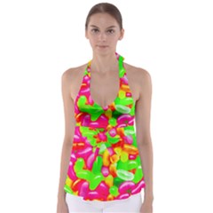 Vibrant Jelly Bean Candy Babydoll Tankini Top by essentialimage