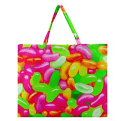 Vibrant Jelly Bean Candy Zipper Large Tote Bag by essentialimage