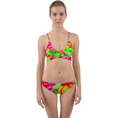 Vibrant Jelly Bean Candy Wrap Around Bikini Set by essentialimage