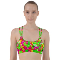 Vibrant Jelly Bean Candy Line Them Up Sports Bra by essentialimage