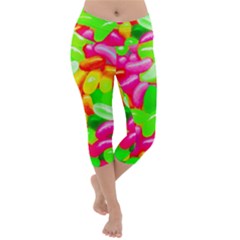 Vibrant Jelly Bean Candy Lightweight Velour Capri Yoga Leggings by essentialimage