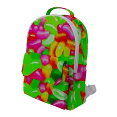 Vibrant Jelly Bean Candy Flap Pocket Backpack (large) by essentialimage