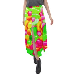 Vibrant Jelly Bean Candy Velour Split Maxi Skirt by essentialimage