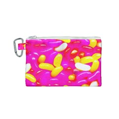 Vibrant Jelly Bean Candy Canvas Cosmetic Bag (small) by essentialimage