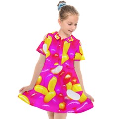 Vibrant Jelly Bean Candy Kids  Short Sleeve Shirt Dress by essentialimage