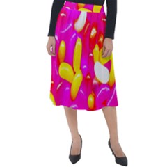 Vibrant Jelly Bean Candy Classic Velour Midi Skirt  by essentialimage