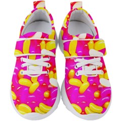Vibrant Jelly Bean Candy Kids  Velcro Strap Shoes