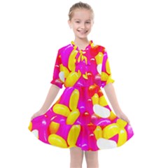 Vibrant Jelly Bean Candy Kids  All Frills Chiffon Dress by essentialimage