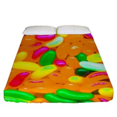 Vibrant Jelly Bean Candy Fitted Sheet (california King Size) by essentialimage