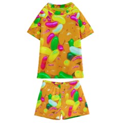 Vibrant Jelly Bean Candy Kids  Swim Tee And Shorts Set by essentialimage