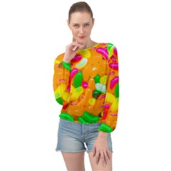 Vibrant Jelly Bean Candy Banded Bottom Chiffon Top by essentialimage