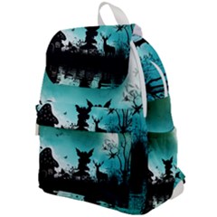 Litte Fairy With Deer In The Night Top Flap Backpack