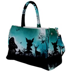 Litte Fairy With Deer In The Night Duffel Travel Bag by FantasyWorld7