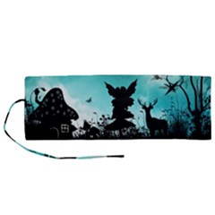 Litte Fairy With Deer In The Night Roll Up Canvas Pencil Holder (m) by FantasyWorld7