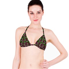 Green Fauna And Leaves In So Decorative Style Bikini Top