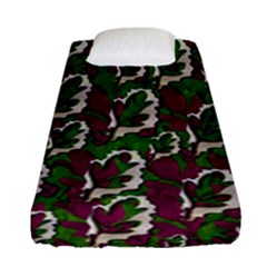 Green Fauna And Leaves In So Decorative Style Fitted Sheet (single Size)