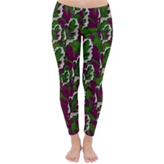 Green Fauna And Leaves In So Decorative Style Classic Winter Leggings