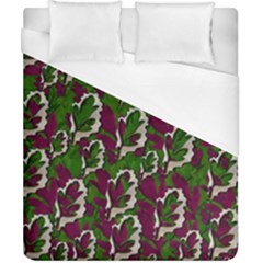 Green Fauna And Leaves In So Decorative Style Duvet Cover (california King Size)