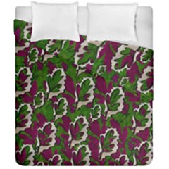 Green Fauna And Leaves In So Decorative Style Duvet Cover Double Side (california King Size)