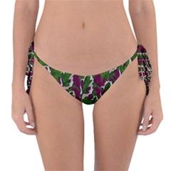 Green Fauna And Leaves In So Decorative Style Reversible Bikini Bottom