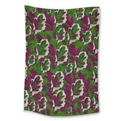 Green Fauna And Leaves In So Decorative Style Large Tapestry