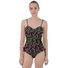 Green Fauna And Leaves In So Decorative Style Sweetheart Tankini Set