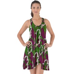 Green Fauna And Leaves In So Decorative Style Show Some Back Chiffon Dress