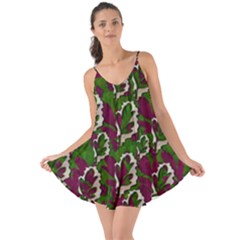 Green Fauna And Leaves In So Decorative Style Love The Sun Cover Up by pepitasart