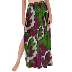 Green Fauna And Leaves In So Decorative Style Maxi Chiffon Tie-up Sarong