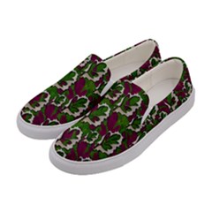 Green Fauna And Leaves In So Decorative Style Women s Canvas Slip Ons