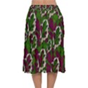 Green Fauna And Leaves In So Decorative Style Velvet Flared Midi Skirt View2