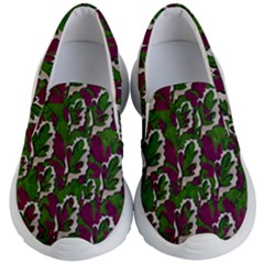 Green Fauna And Leaves In So Decorative Style Kids  Lightweight Slip Ons