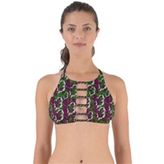 Green Fauna And Leaves In So Decorative Style Perfectly Cut Out Bikini Top